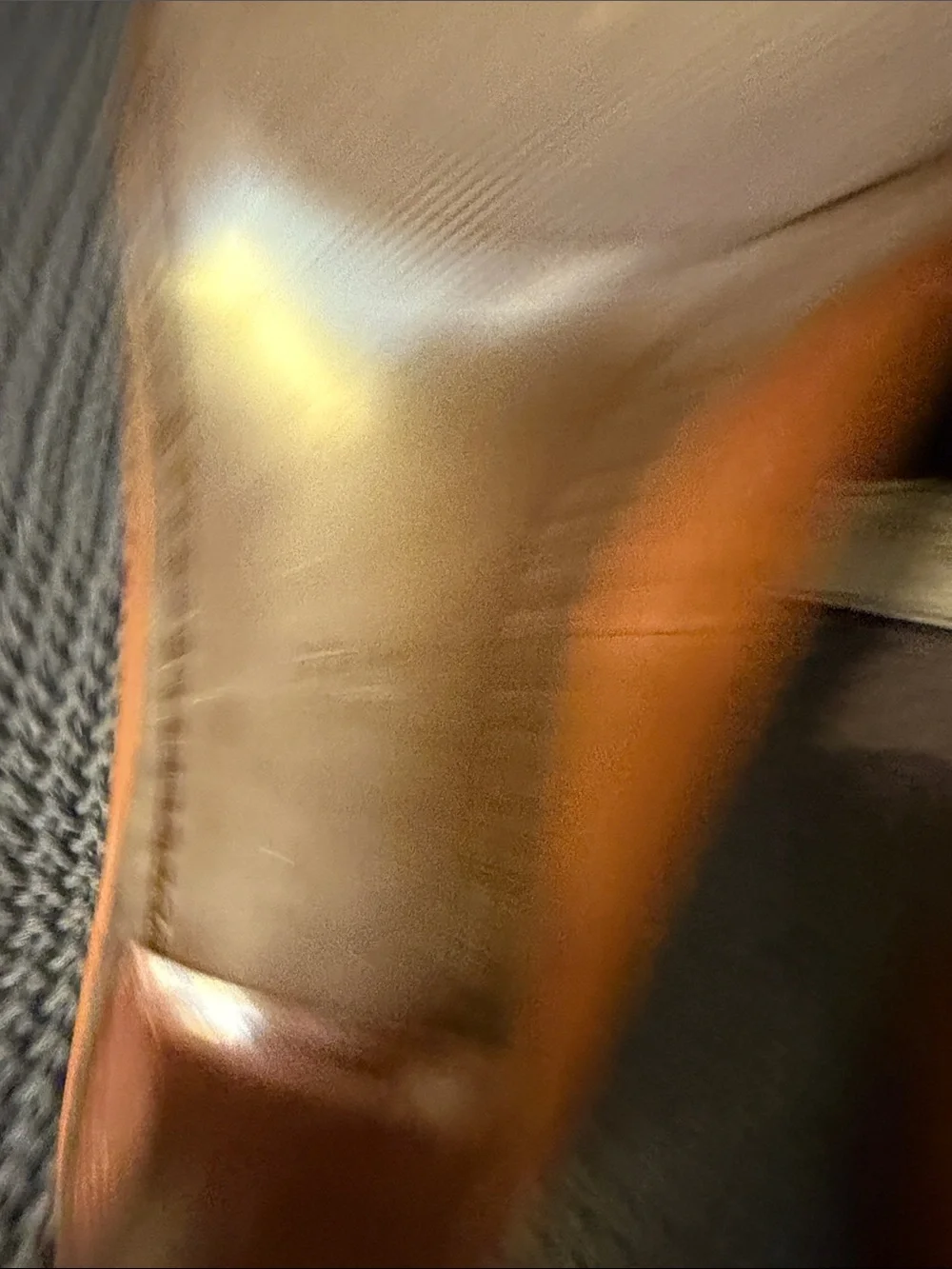 Polo by Ralph Lauren Cognac Leather Heeled Pumps with Gold Buckle